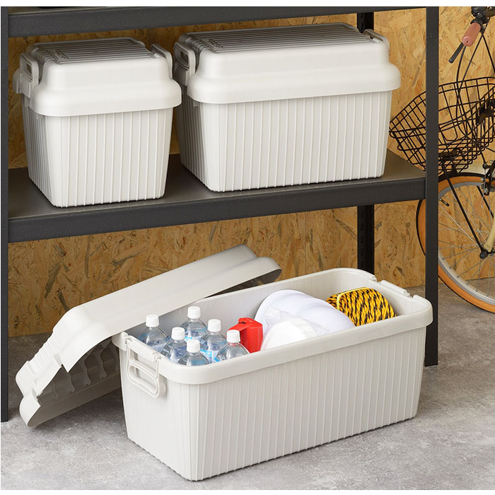 収納ボックス フタ付き おしゃれ 通販 プラスチック 蓋付き 蓋つき キャンプ 用品 収納 コンテナ 座れる ボックス収納 工具入れ コンテナボックス アウトドア 玄関収納 屋外ストッカー 玩具入れ トランク 車載 収納ケース インテリア アウトドア テーブル 椅子 グレー