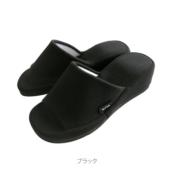 ヒールスリッパ With ウィズ 通販 スリッパ ヒール 厚底 5cm ヒールアップスリッパ 室内履き おしゃれ シンプル 無地 サンダル 来客用 普段使い オフィス 自宅 キッチン レディース 女性用 フリーサイズ 学校行事 授業参観 入学式 卒業式 入園式 卒園式 23h 24cm グレー
