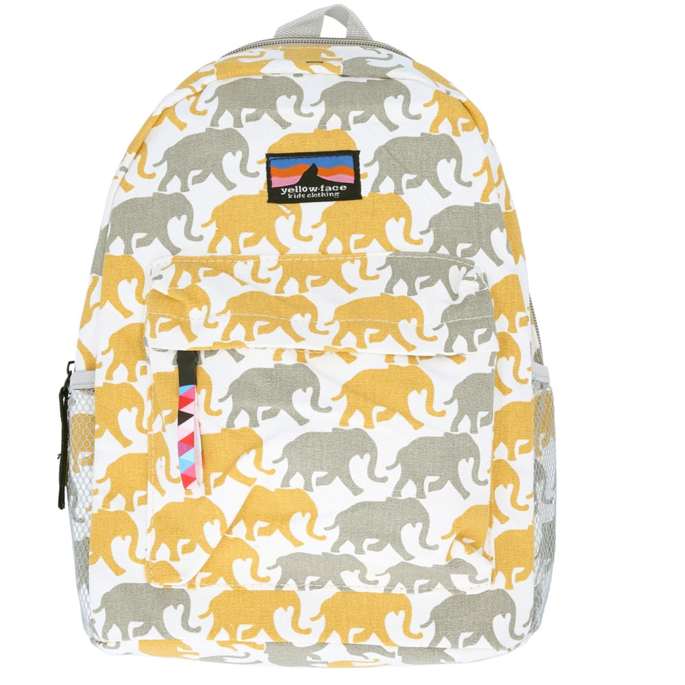リュック キッズ 女の子 通販 男の子 ブランド Culture Mart Yellow Face おしゃれ かわいい 大容量 軽量 軽い 総柄 デザイン L サイズ Large 小学生 幼稚園 保育園 遠足 おでかけ フロントベルト付き 172bg092 バックパック 37 エレファントホワイト Backyard Family