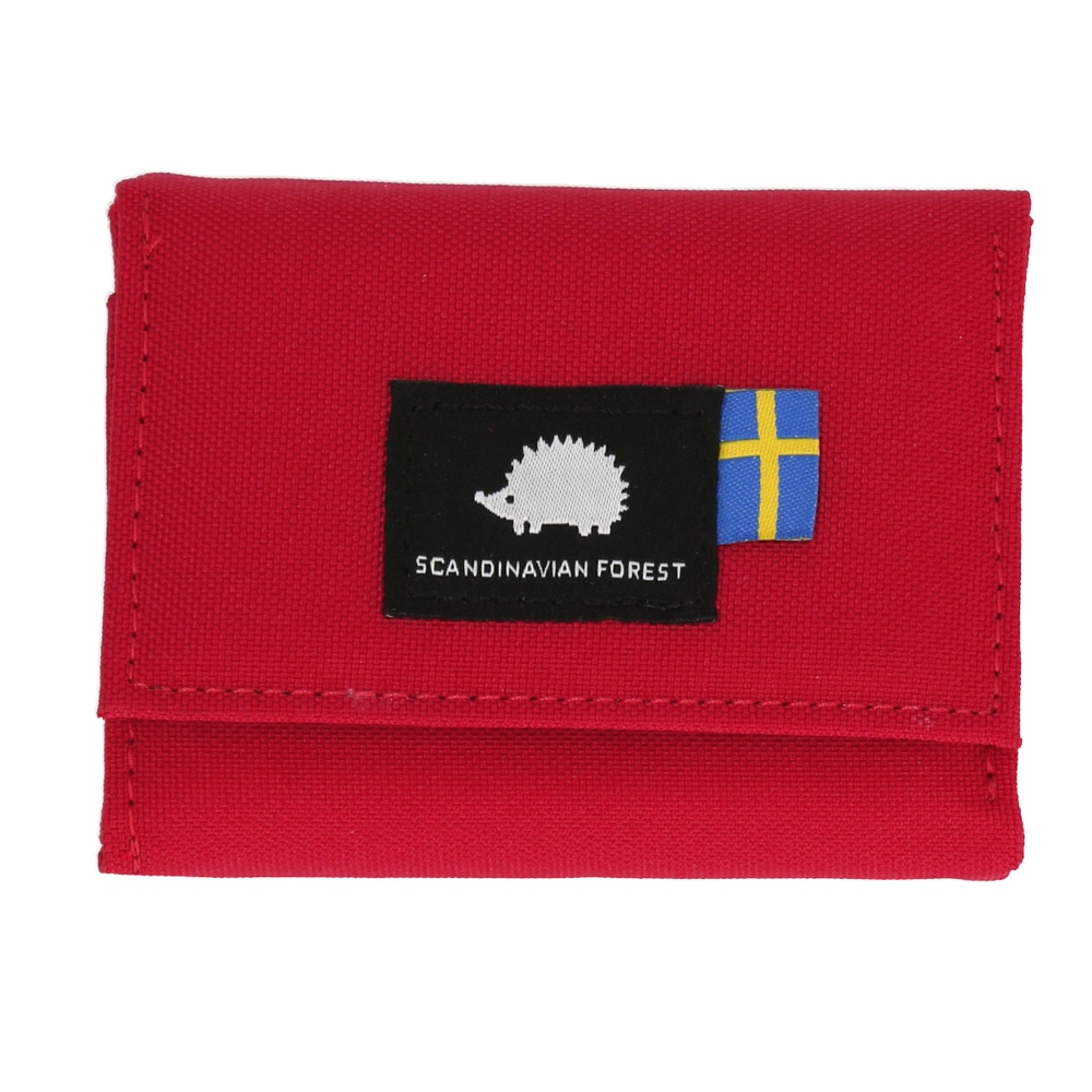 スカンジナビアンフォレスト 財布 通販 おしゃれ 北欧 レディース コンパクト ジュニア 撥水 女の子 折財布 アウトドア ミニウォレット お札 三つ折り さいふ 三折 サイフ 小銭入れ コインケース カードケース カード入れ かわいい ハリネズミ カジュアル Moz モズ レッド