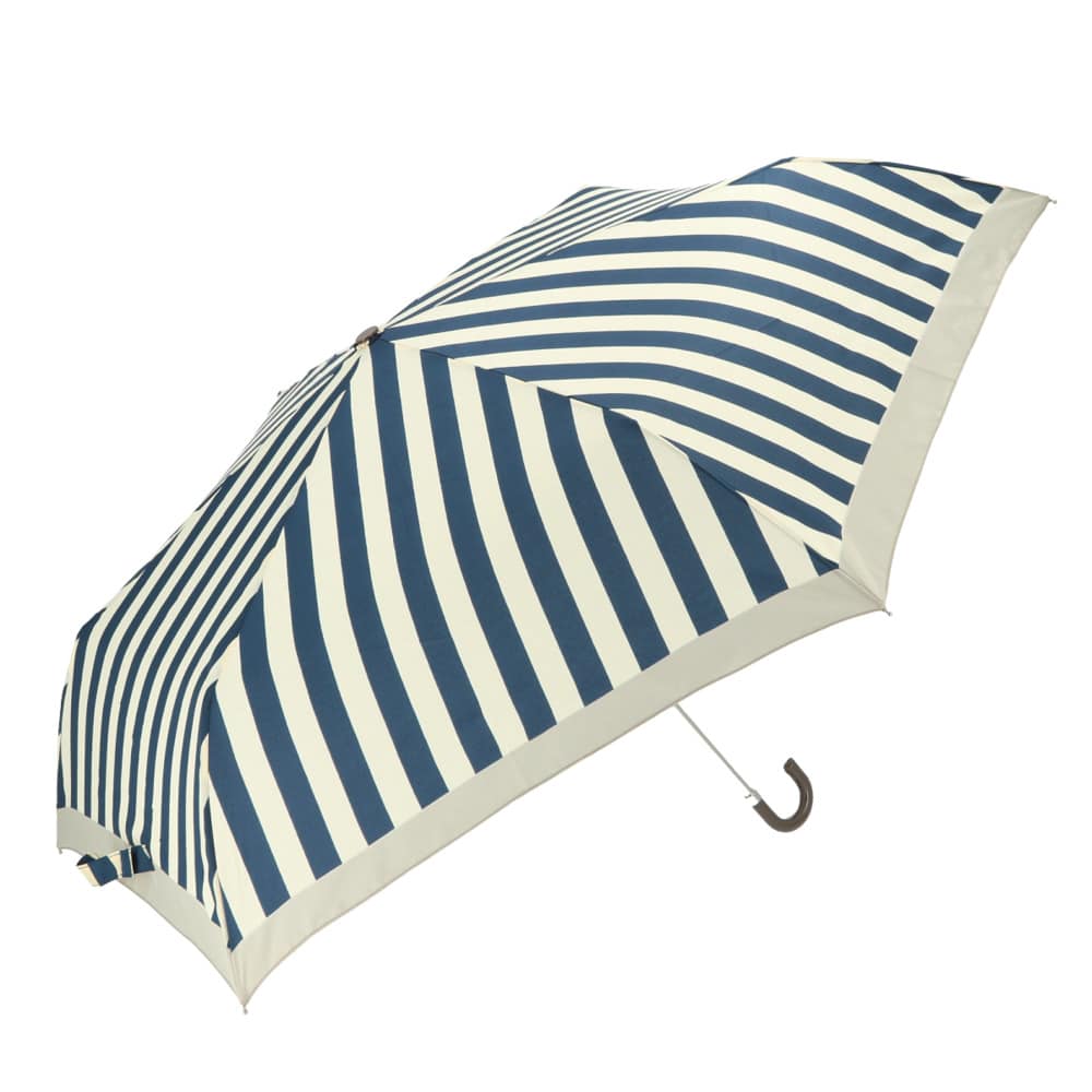折りたたみ傘 耐風 レディース 通販 おしゃれ 55cm かわいい 折り畳み傘 耐風傘 花柄 雨傘 丈夫 大人 可愛い 携帯 コンパクト ブランド アミュゾンスーラプルイ Amusant Sous La Pluie 傘 かさ カサ ストライプボーダーネイビー Backyard Family Jre Pointが