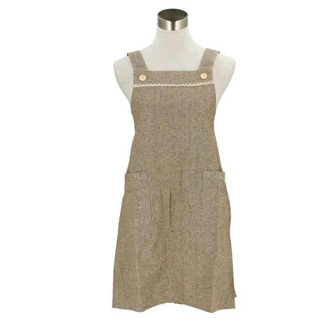 エプロン H型 おしゃれ 通販 ナチュラル 安く て かわいい レディース ショート丈 大人 可愛い ワンピース 保育士 カフェエプロン ポケット付き シンプル 母の日 無地 コットン リネン コーヒー レッド ブルー キッチンエプロン コーヒー Backyard Family Jre Pointが