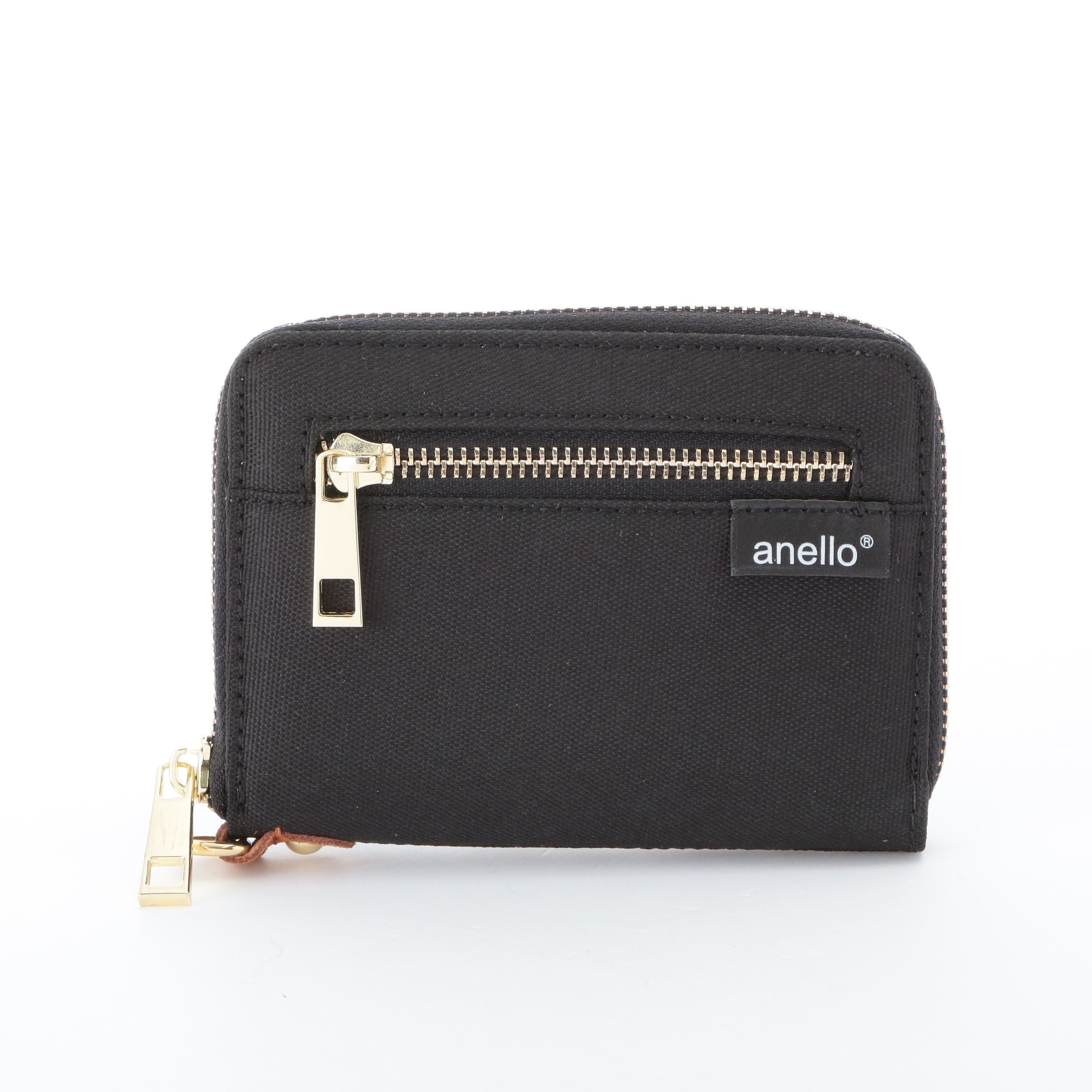 財布 アネロ Anello レディース メンズ 折り財布 ブランド 定番 ハーフウォレット こども Box型小銭入れ 二つ折り財布 ファスナー 小銭入れあり ラウンドファスナー 小さい コンパクト シンプル 二つ折り レディース財布 At B1222 Car Wallet Atb1222 Caatb1222 Bk