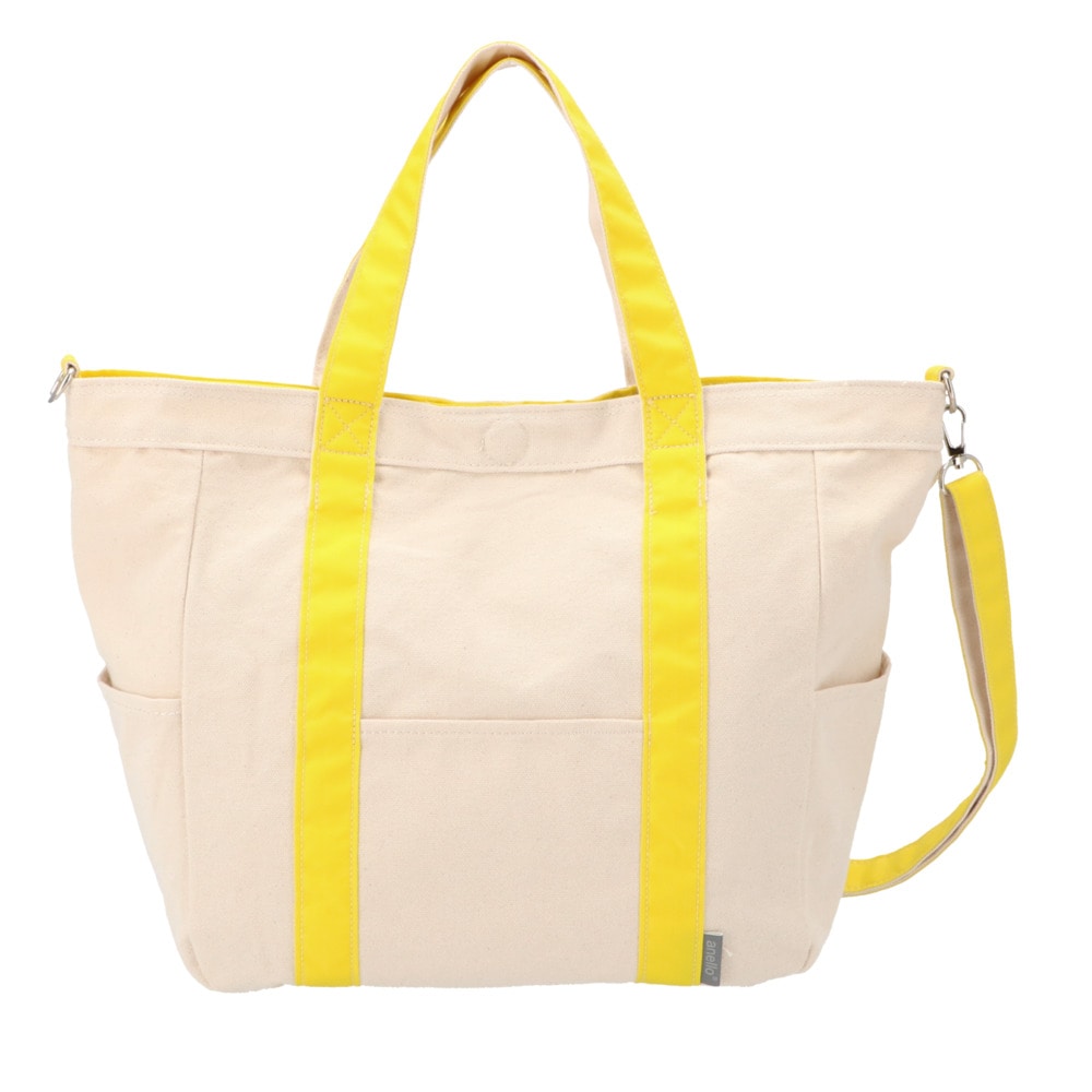 アネロ トートバッグ 通販 レディース 大きめ 布 ブランド Anello 撥水 はっ水 シンプル おしゃれ 大人 かわいい 通勤 通学 学生 社会人 マザーズバッグ 斜めがけ 肩掛け ショルダーバッグ カジュアル リバーシブル Ht Tote 2wayトートバッグ R Ye イエロー Backyard