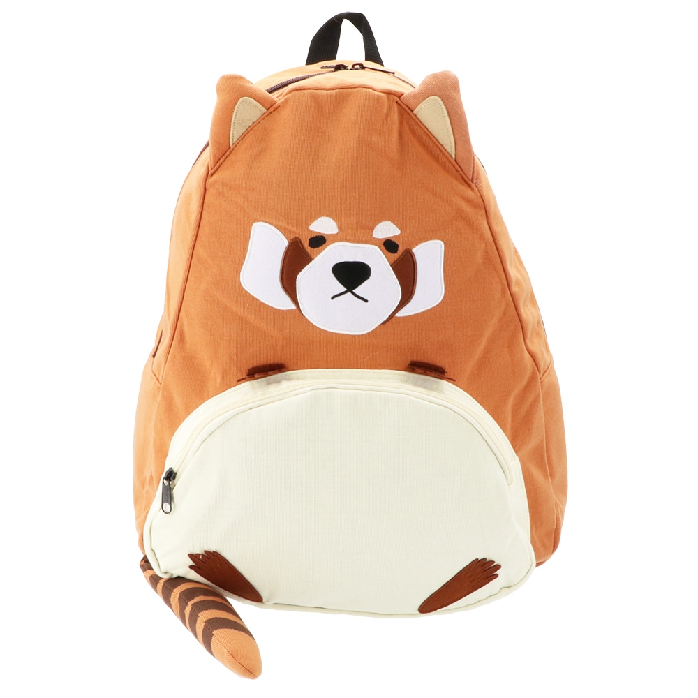 リュック レディース おしゃれ 通販 かわいい アニマル 子供 ティーンズ ユニーク 面白い 中学生 柴犬 いぬ くま 熊 クマ パンダ リュックサック デイパック バックパック スウェット ターンオーバー 男の子 女の子 Turnover アニマルリュック 6425レッサーパンダブラウン