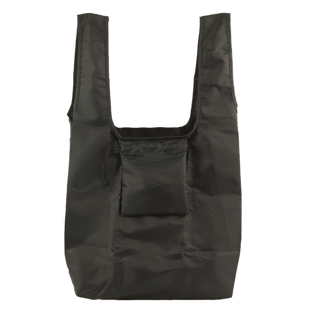 エコバッグ 折りたたみ コンパクト メンズ 通販 軽量 軽い 丈夫 ナイロン コンビニ 大きめ Lサイズ おしゃれ シンプル 無地 コンビニエコバッグ マチあり マチ広 コンビニバッグ 弁当 手提げ レジ袋型 Momentum モメンタム メンズ専用エコバッグ L Turn Over Bk