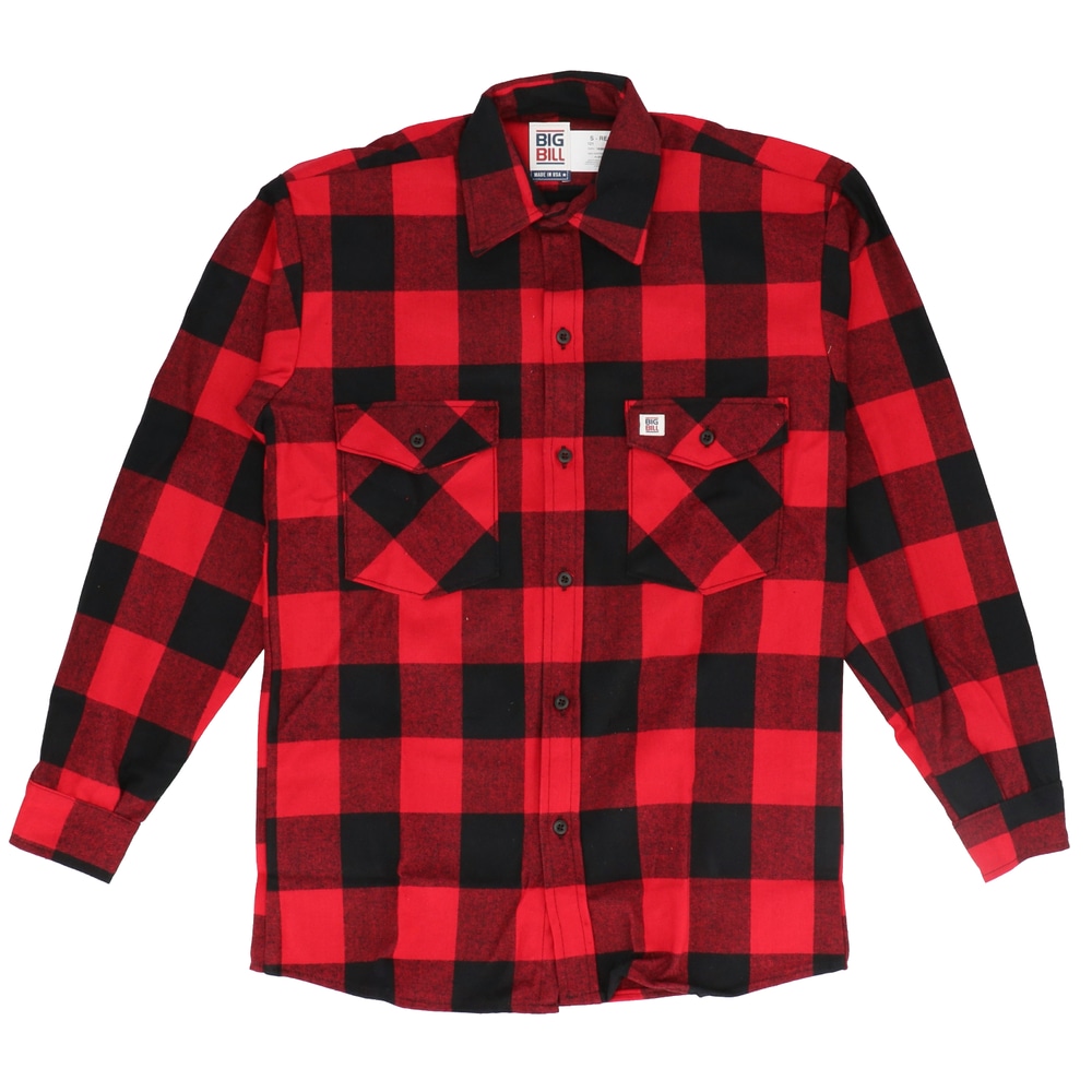ネルシャツ メンズ 厚手 通販 Big Bill ビッグビル フランネルシャツ ヘビーウェイト ワークシャツ 綿 コットン 100 丈夫 ヘビーネル 9oz おしゃれ シンプル アメカジ チェック アメリカ カジュアルシャツ トップス サイズｓ 384 レッドxブラック Backyard Family
