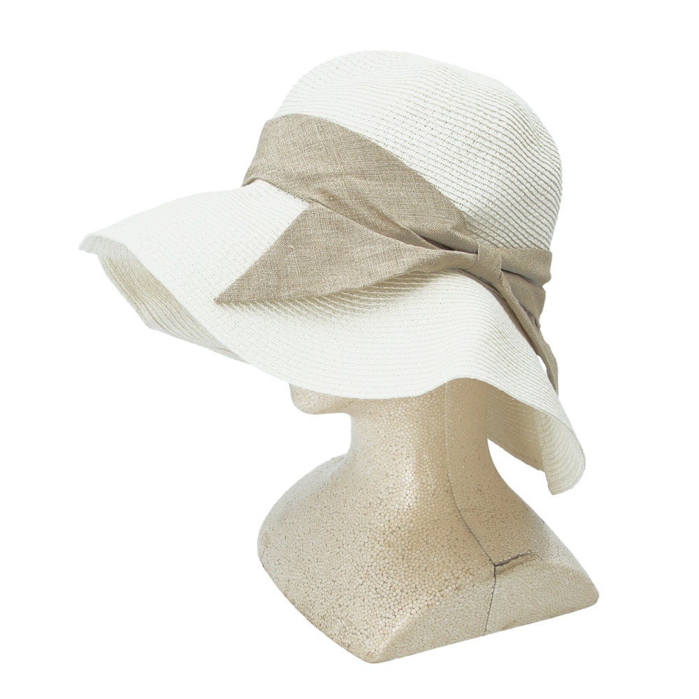 帽子 レディース つば広 通販 折りたたみ 夏 春夏 おしゃれ 大人 かわいい リボン 日よけ 洗える 手洗い カジュアル ナチュラル アウトドア スポーツ 観戦 折りたたみキャペリン ストローハット 麦わら帽子 キャペリン White Backyard Family Jre Mall