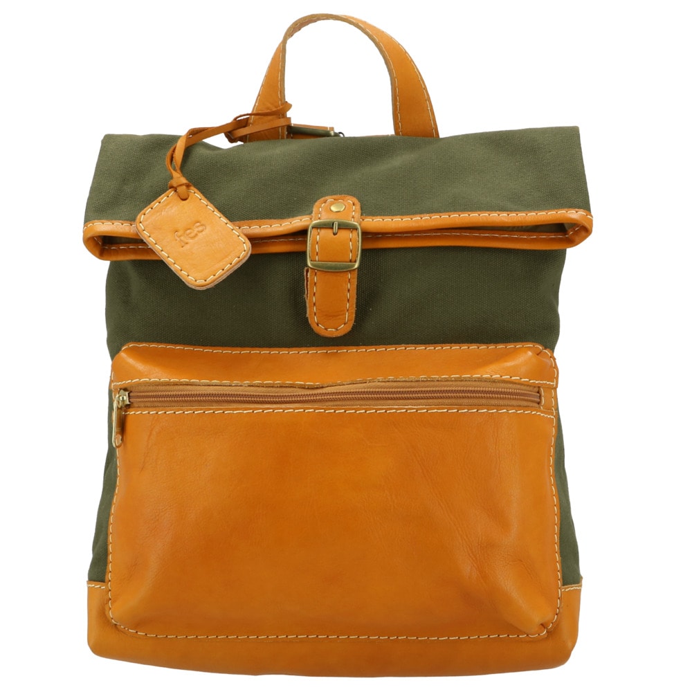 リュック レディース 革 通販 レザー 大容量 ブランド Fes フェス 通勤 通学 おしゃれ シンプル カジュアル ナチュラル 大人 かわいい 牛革 カウレザー 布 帆布 配色 切り替え 背面ファスナー キャンバス素材 コンビ被せ ギフト プレゼント 54カーキ Backyard Family