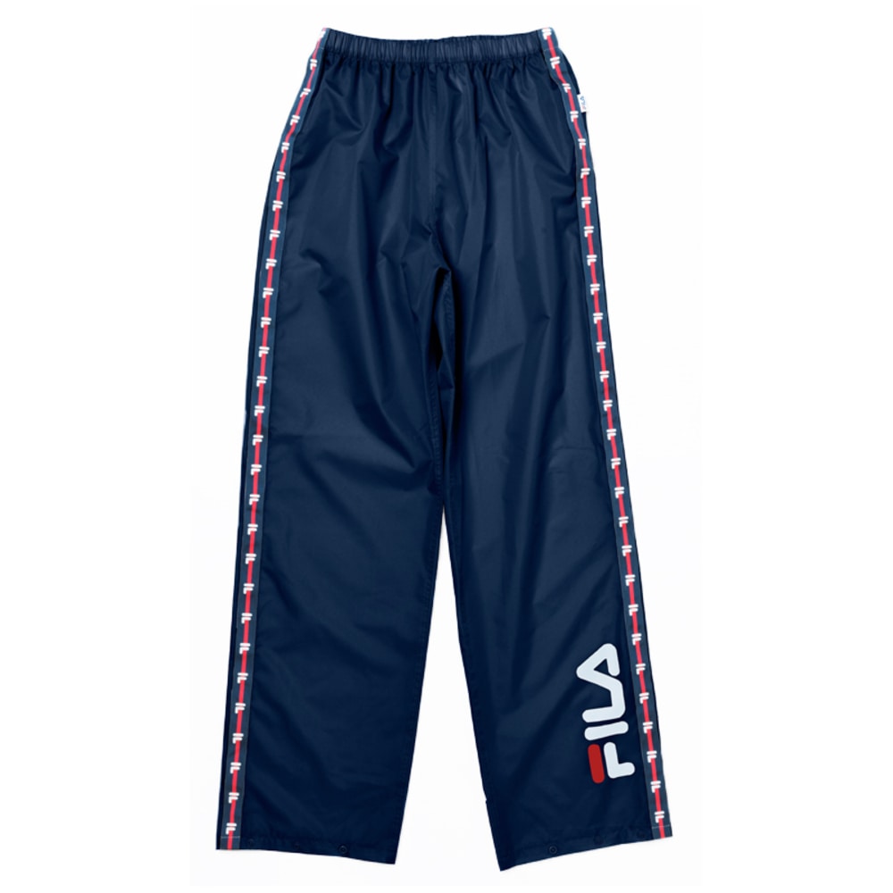 レインパンツ レディース 通販 メンズ ブランド Fila フィラ レインウエア 自転車 雨具 通学 通勤 パンツ ズボン 男女兼用 ユニセックス 撥水 はっ水 おしゃれ かわいい シンプル スポーツ アウトドア キャンプ Lサイズ ネイビー Backyard Family Jre Pointが 貯まる