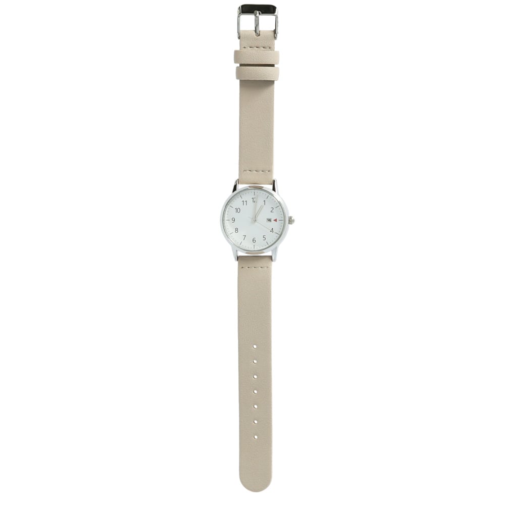 腕時計 レディース 日付カレンダー 通販 メンズ 日付 アナログ おしゃれ シンプル 大人 かわいい リストウォッチ ベーシック 革ベルト 合皮 グラン Field Work フィールドワーク ギフト プレゼント 進級 進学 グレー Backyard Family Jre Mall