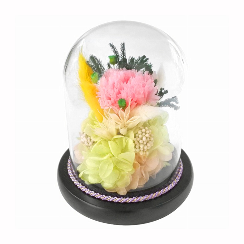 プリザーブドフラワー ガラスドーム 通販 花 枯れない 仏花 仏壇 お供え お盆 お悔み花 彩華 花器付き フラワーギフト プレゼント 誕生日 退職祝い ブリザードフラワー 母の日 敬老の日 インテリア C255 春香 Backyard Family Jre Pointが 貯まる 使える Jre Mall