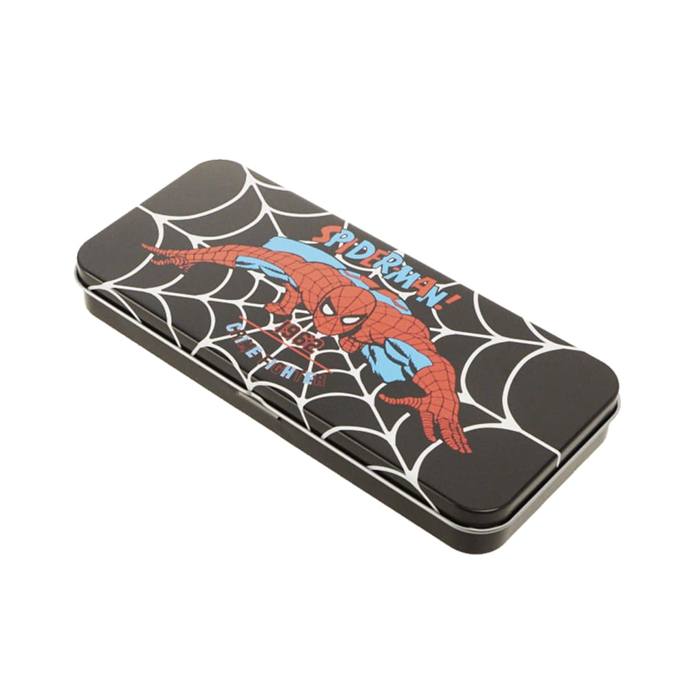 缶ペンケース キャラクター 通販 カンペンケース ディズニー キャラクター ペンケース フェイスアップ Disney ミニオンズ スパイダーマン ウォーリー ミッキー ミニー モンスターズインク スモールプラネット 筆箱 ステーショナリー Spst648 ブラック Backyard Family