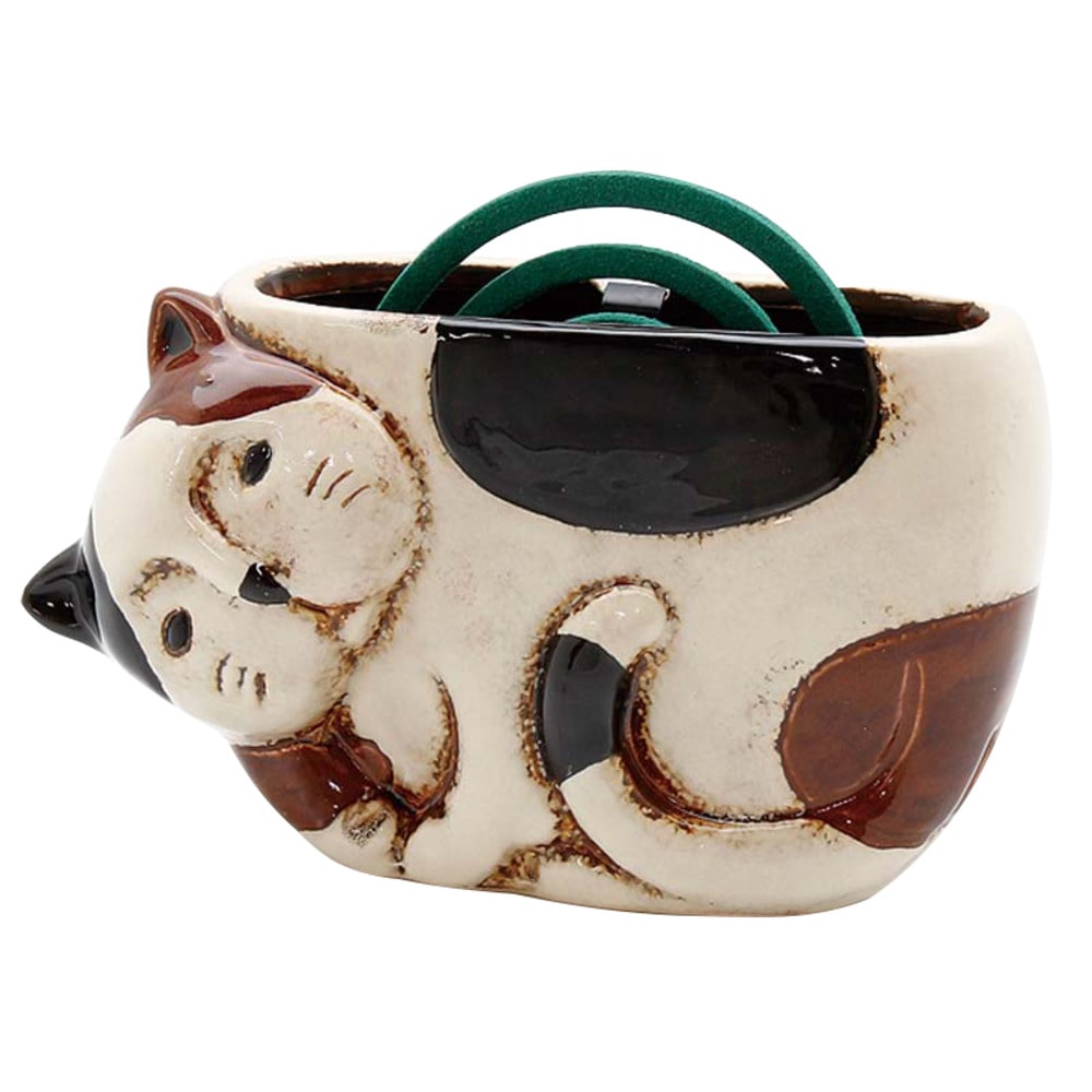 蚊取り線香入れ おしゃれ 通販 かわいい 陶器 蚊取り線香ホルダー 蚊取り線香 立て 蚊取線香ホルダー Nordic Deco ノルディックデコ 蚊遣り セラミック アニマル 縦置き型 スリム インテリア 虫除け器具 丸和貿易 ネコ Backyard Family Jre Pointが 貯まる 使える