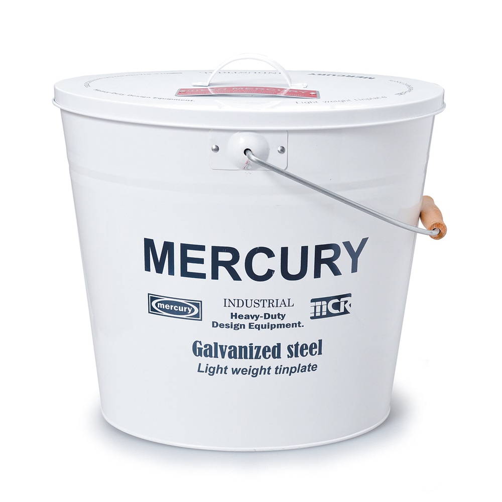マーキュリー バケツ 通販 おしゃれ ふた付き ブリキ ガーデニング シンプル Mercury 男前 ゴミ箱 オーバル 楕円 ダストボックス アメリカン フタ付 蓋付き Diy 掃除用品 Mebubowhホワイト Backyard Family Jre Mall