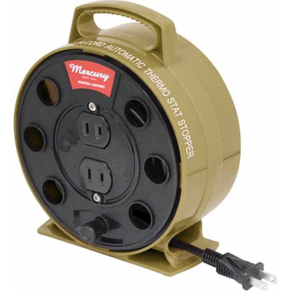 マーキュリー 雑貨 通販 延長コード オシャレ 5m 電源タップ おしゃれ コードリール 電源 タップ Mercury 男前 コンセント 2口 2個口 屋内 室内 シンプル アメリカン かっこいい 日用大工 作業用延長コード リーラー５m Mere5msbベージュ Backyard Family Jre Mall