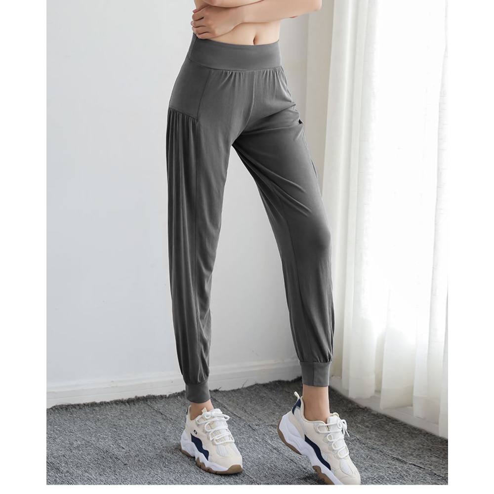 ジョガーパンツ レディース 通販 トレーニングウェア ヨガ ダンス 運動 ジム ロングパンツ 9分丈 ジャージ ストレッチ フィットネス エクササイズ スウェット アウトドア スポーツ 乾きやすい パンツ ボトムス Sサイズ グレー Backyard Family Jre Mall