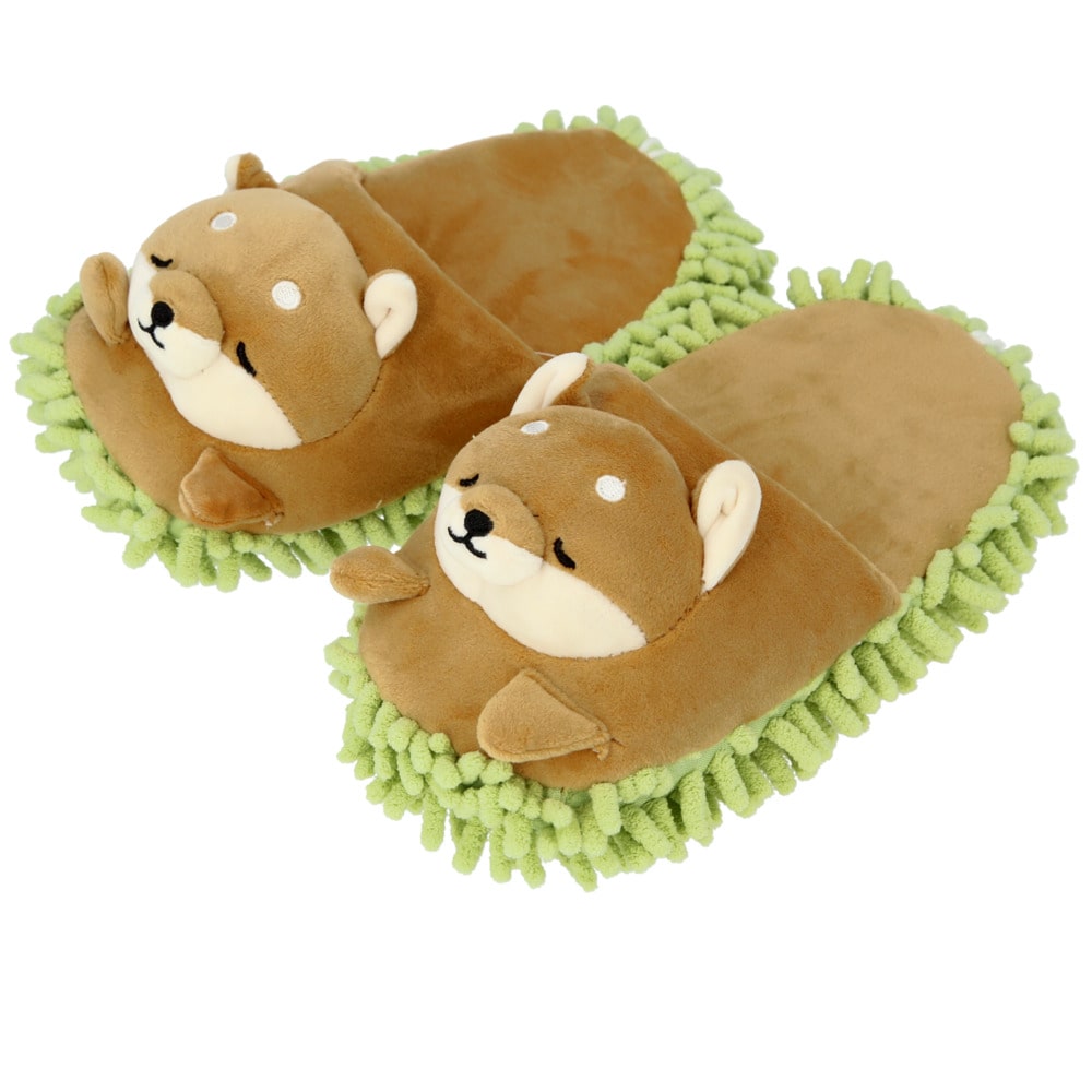 モップスリッパ かわいい 通販 お掃除スリッパ おそうじスリッパ アニマル 動物 スリッパ 洗える 手洗い 可愛い おしゃれ 犬 パグ 柴犬 ハリネズミ カワウソ ナマケモノ プレミアムねむねむアニマルズ お掃除グッズ ルームシューズ 前詰まりスリッパ 生活雑貨 44