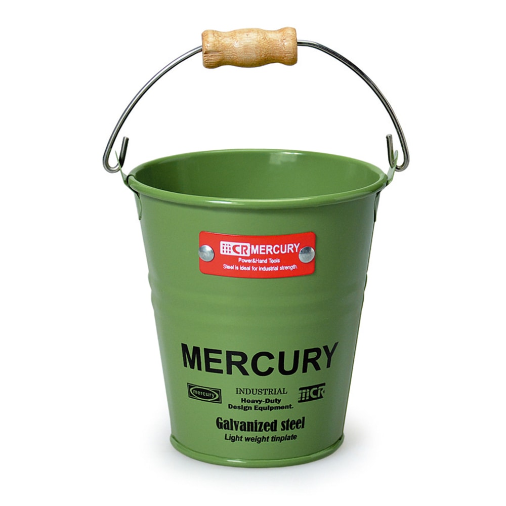 マーキュリー バケツ 通販 ブリキバケツ 雑貨 おしゃれ Mercury ミニバケツ ブリキ スチール ガーデニング 花壇 植木鉢 鉢植え 鉢カバー ペン立て ペンスタンド 小物入れ インテリア小物 カーキ Backyard Family Jre Mall