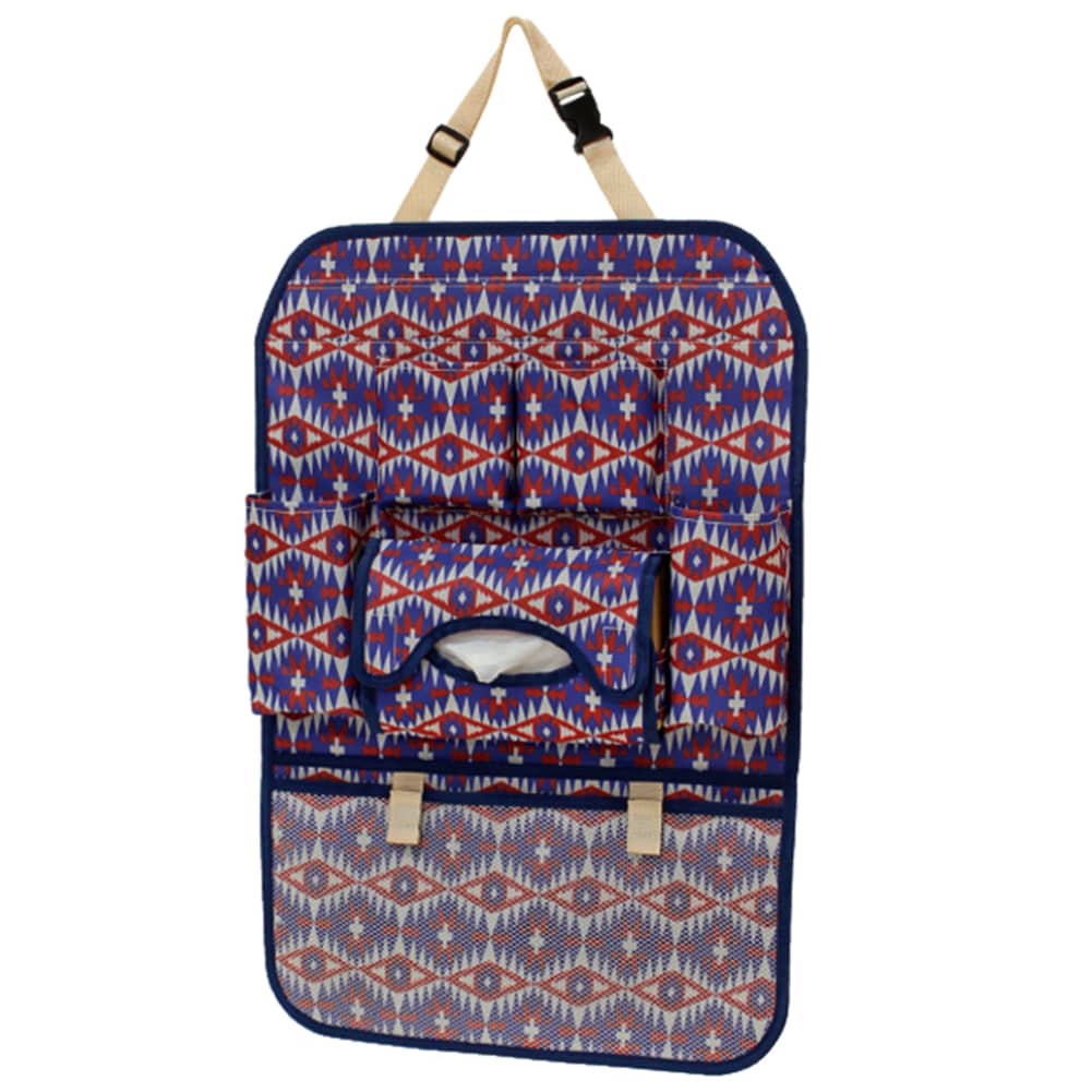 カー用品 便利グッズ おしゃれ 通販 室内 収納 マルチポケット 車内収納ポケット 車内 ティッシュboxケース 雑貨 シートポケット ティッシュケース カーグッズ ドライブ ドリンクホルダー かわいい 多収納 多機能 小物入れ カーアクセサリー ターコイズレッド Backyard