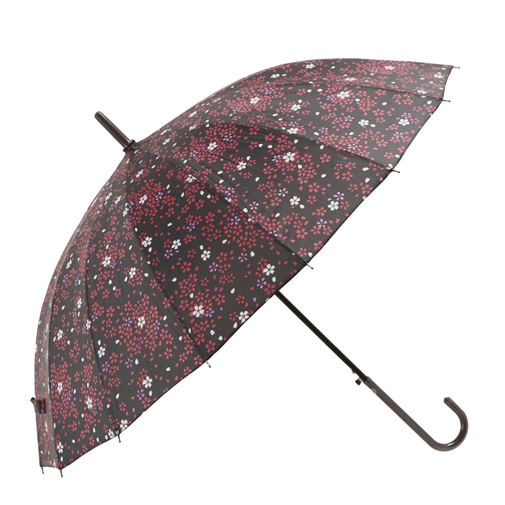 傘 レディース 長傘 通販 おしゃれ ジャンプ 16本骨 ワンタッチ 55cm 和柄 ジャンプ傘 花柄 フラワー 軽い 軽量 メンズ 男女兼用 大人 かわいい 総柄 和風 桜柄 サクラ 薄紅桜 淵桜 花小紋 矢絣花 歌舞伎切継 歌舞伎 松竹梅切継 松竹梅 Amusant