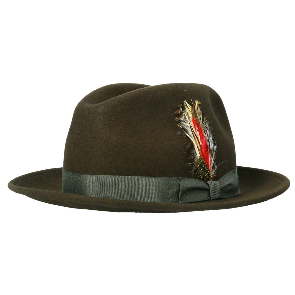 フェルトハット メンズ 通販 ニューヨークハット New York Hat 中折れハット 黒 ブラック グレー ネイビー ブラウン アーモンド オリーブ 紳士 男性 レディース 男女兼用 大きめ ソフト帽 New York Hat The Fedora ザ フェドラ 5319 ソフトハット 中折れ帽 Lサイズ 約