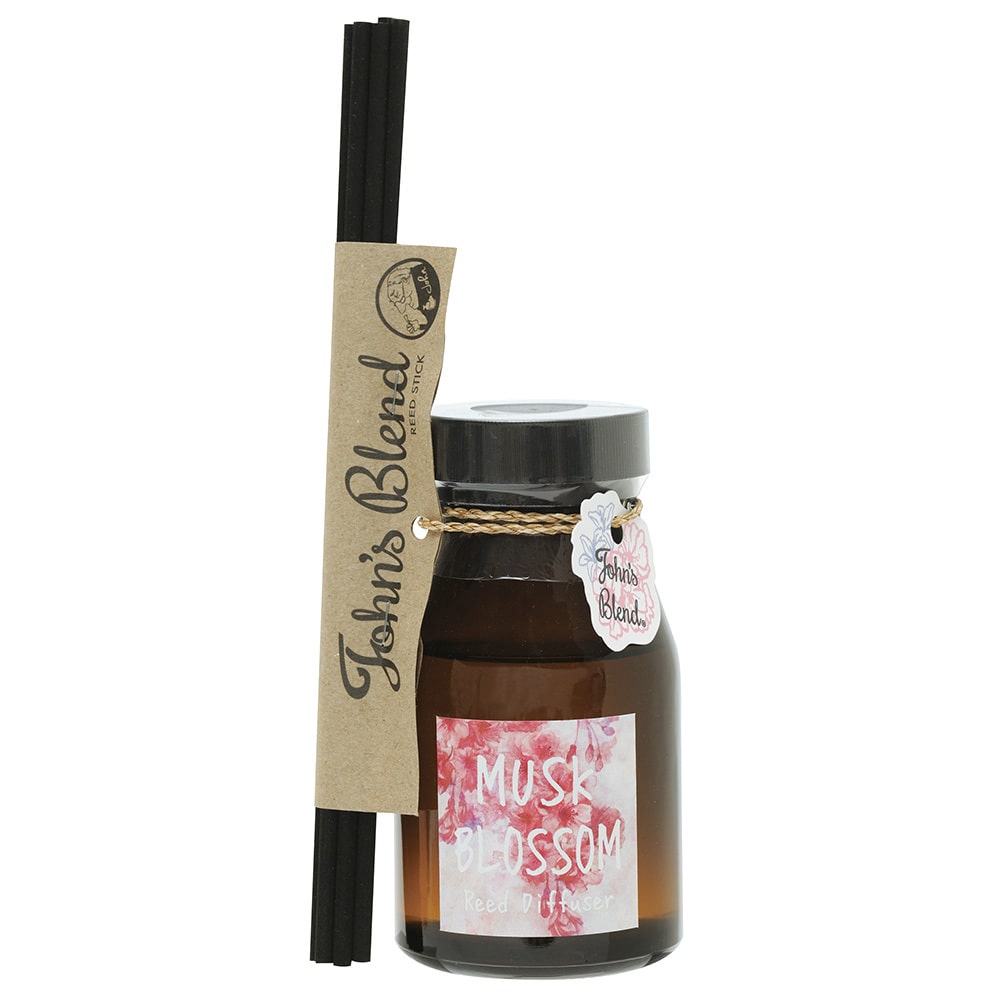 ジョンズブレンド ディフューザー 通販 ムスクブロッサム John S Blend アロマ 桜 ムスク リードディフューザー スティック ガラスボトル リビング 寝室 玄関 洗面所トイレ 癒しグッズ 芳香器 リラクゼーショングッズ お香 Oa Jos 18 1 ムスクブロッサム Backyard