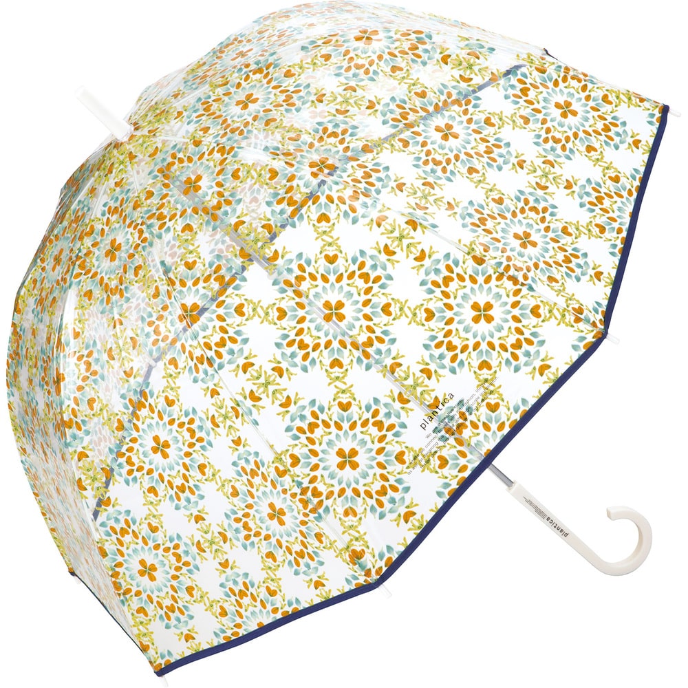 Wpc 傘 通販 長傘 レディース おしゃれ 可愛い 透明 大人 かわいい 大きめ ドーム型 65cm はっ水 撥水 通勤 通学 ビニール傘 ビニ傘 プラスティック プラスチック ブランド Plantica Wpc フラワーアンブレラ Wpc ダブリューピーシー Plantica プランティカ Plv02 008