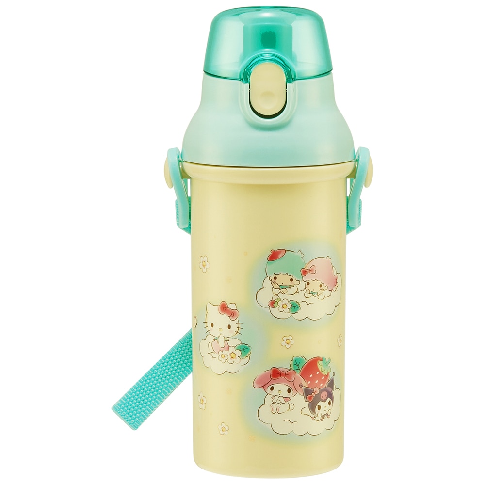 水筒 キッズ 直飲み プラスチック 通販 子供 480ml 抗菌 食洗機対応 軽量 軽い かわいい キャラクター ディズニー プリンセス スーパーマリオ スヌーピー キティ マイメロディ 子供用水筒 マグボトル Skater スケーター Psb5sanag 雲の上のイチゴ畑 Backyard Family