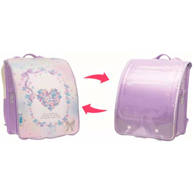 ランドセルカバー Aile エール 通販 リバーシブル 両面 透明 クリア 女の子 男の子 雨 雪 耐水 男子 女子 かわいい おしゃれ 汚れ防止 はっ水 撥水 丈夫 破れにくい 反射 リフレクター付き やわらかい 汚れ 傷隠し 着せ替え ランドセル カバー 保護 キズ防止 フラワーハート