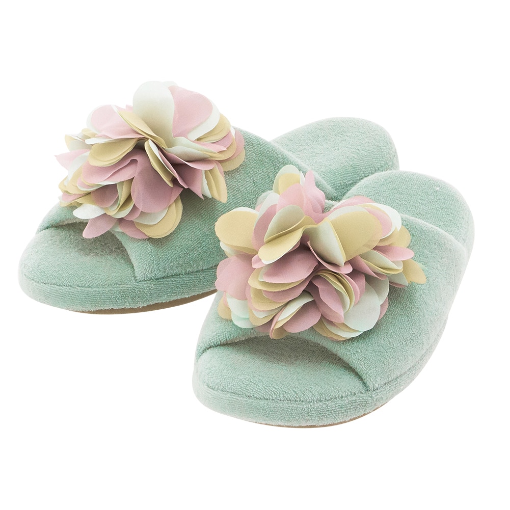 スリッパ 通販 おしゃれ 洗える かわいい 北欧 来客用 ルームシューズ トイレスリッパ フェミニン コンフォート ウォッシャブルタイプ 洗濯可 フラワーモチーフ お花モチーフ Sds サロンドソワレ ブルー ベージュ グレー ピンク 内寸約23 5cm ブルー Backyard Family