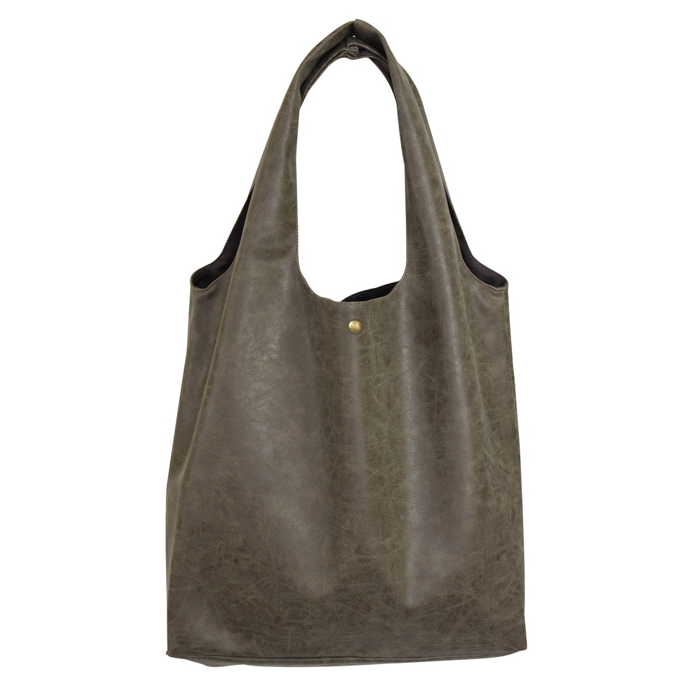 トートバッグ エコバッグ 通販 トート 折りたたみ マチ レディース 通勤 通学 サブバッグ 肩掛け おしゃれ シンプル やわらか シワになりにくい 男女兼用バッグ レディースバッグ シャムレザーバッグ Donna Felice ドンナフェリーチェ チョコレート Backyard Family