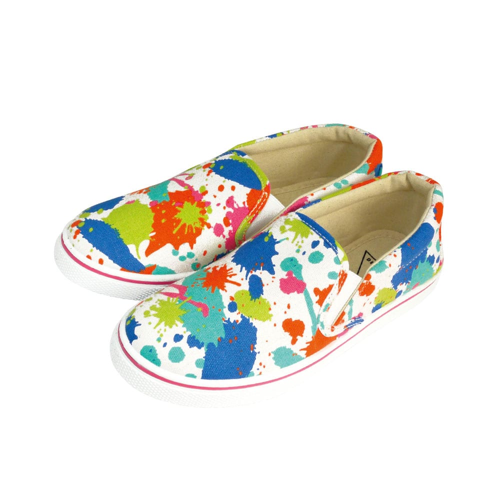 スリッポン レディース おしゃれ 通販 スニーカー 通学 通勤 靴 シューズ Slip On スリップオン 大人 かわいい 紐なし ヒモなし 履きやすい ローカット ぺたんこ ローヒール フラットシューズ キャンバス 布 ハワイアン 海 モンステラ トロピカル Lサイズ 約24 25cm M