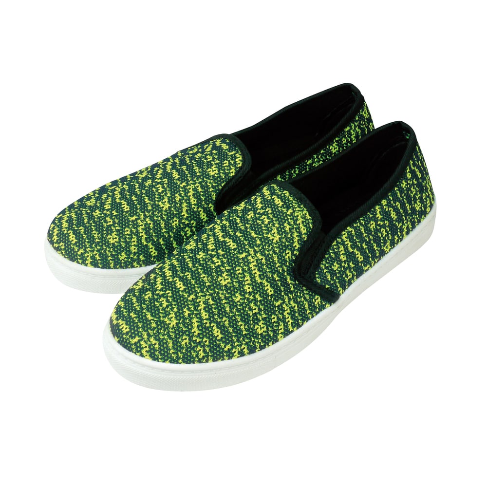 スリッポン メンズ スニーカー 通販 シューズ カジュアル メンズシューズ おしゃれ シンプル かわいい ニット 黒 ブラック 白 ホワイト グレー 青 デニムブルー イエロー ピンク M 25 26 L 26 27 M約25 26cm ネオンイエロー Backyard Family Jre Pointが 貯まる