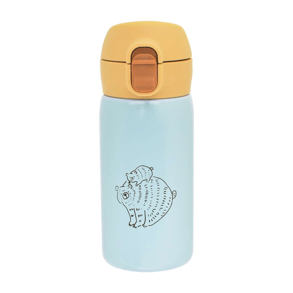 マグボトル 350ml 通販 おしゃれ ステンレスボトル ミニ ワンタッチ 350 ワンプッシュ かわいい 水筒 マグ 保冷 保温 小さめ 子供 キッズ 少量 直飲み 大人 クマ Bl Backyard Family Jre Mall