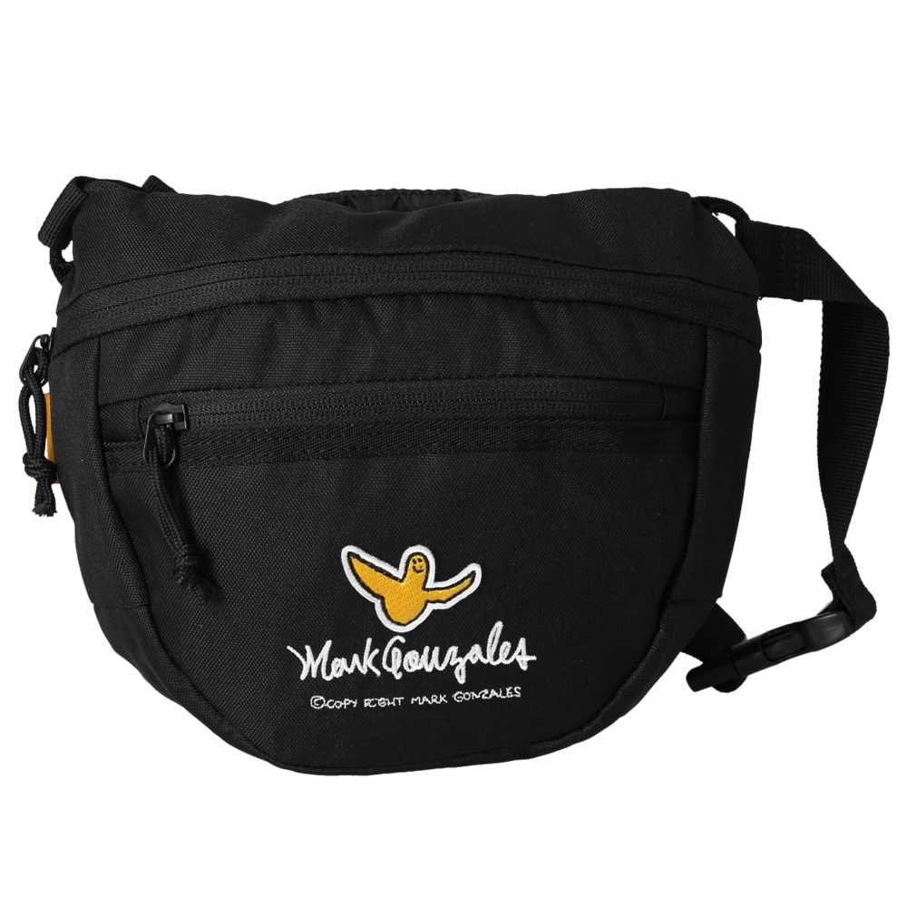ボディバッグ メンズ ブランド 通販 Mark Gonzales マークゴンザレス ショルダーバッグ 小さめ 斜めがけ かっこいい 2way ウエストバッグ ウエストポーチ おしゃれ シンプル ストリート 旅行 トラベル アウトドア Mgsr008 ギフト プレゼント 父の日 バレンタイン ブラック