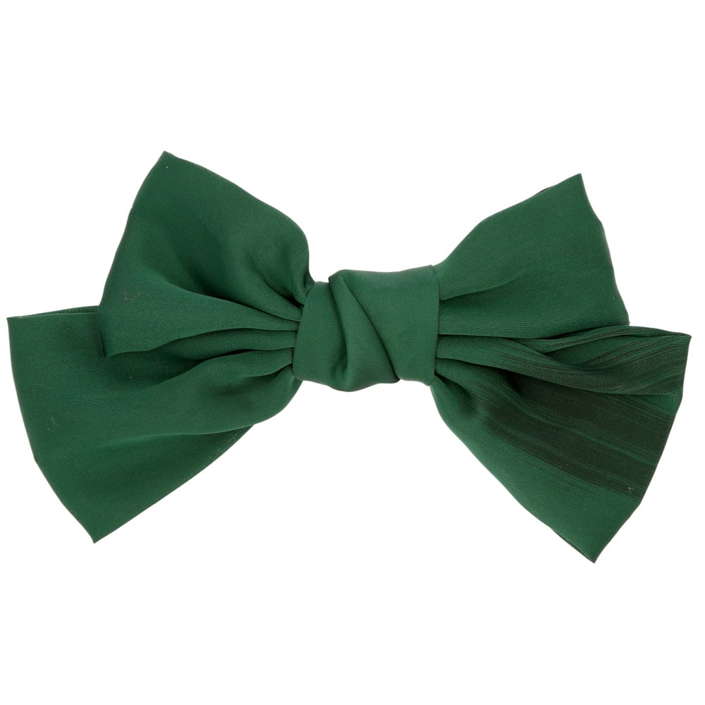 ヘアアクセサリー クリップ 通販 リボン 大きい バレッタ ヘアアクセ ヘアクリップ 大 結婚式 シフォン とろみ おしゃれ シンプル アクセサリー ダークグリーン Backyard Family Jre Pointが 貯まる 使える Jre Mall