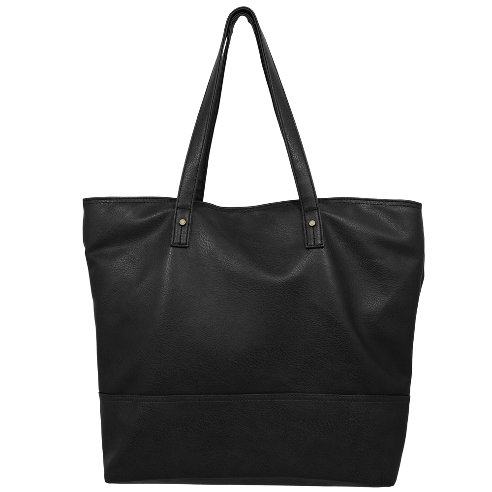 トートバッグ メンズ 大きめ 通販 レディース 縦型 B4 通勤 通学 ファスナー付き フェイクレザー 大容量 多収納 ポケット シンプル カジュアル ビジネス 肩掛け 男女兼用 マザーズバッグ Tg M 100 ブラック Backyard Family Jre Mall