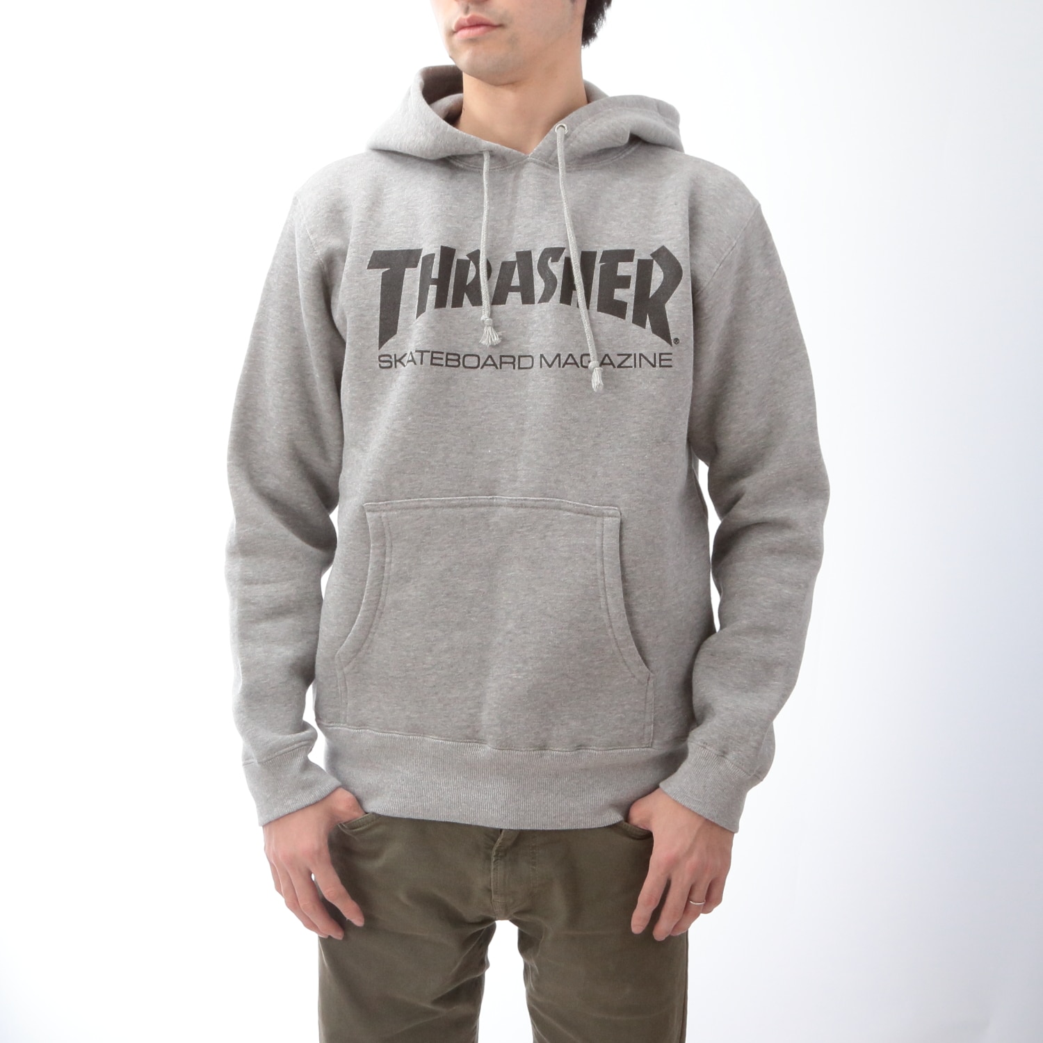 パーカー スラッシャー Thrasher プルオーバー トレーナー スポーツ スウェット 定番 キッズ レディース メンズ スケーター サブカルチャー パーカ ワーク ストリート スケート フーディー マグロゴ パーカ Thrasher158 Th8501 0153 Sサイズ Gray Blk グレー Backyard