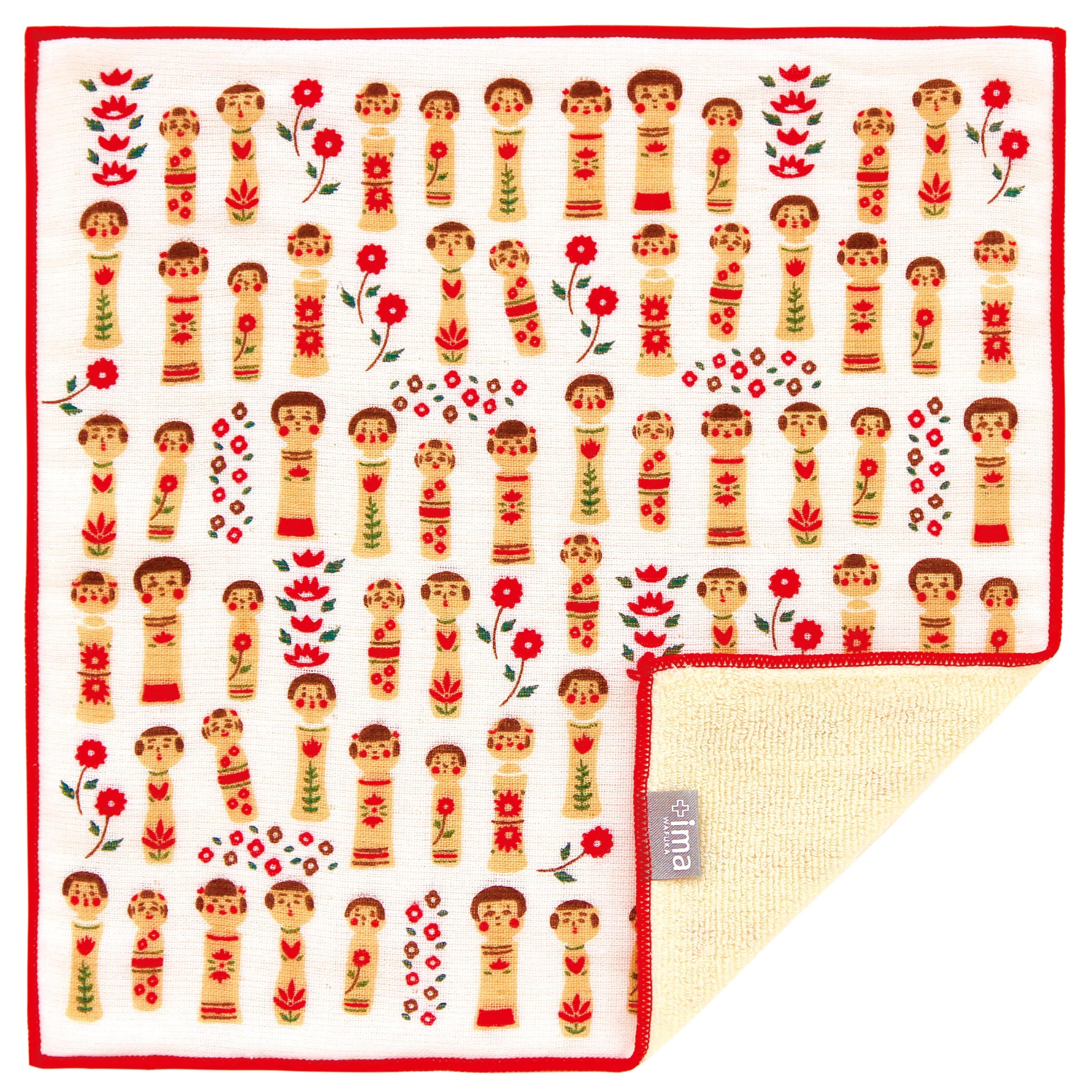 タオルハンカチ Ima プラスイマ 通販 今治 ミニ ハンカチタオル 今治うまれのハンカチ Wafuka プレゼント プチギフト ハンドタオル かわいい おしゃれ オーガニックコットン 綿100 コットン ベビー 赤ちゃん 内祝い 保育園 幼稚園 キッズ レディース こけし Backyard