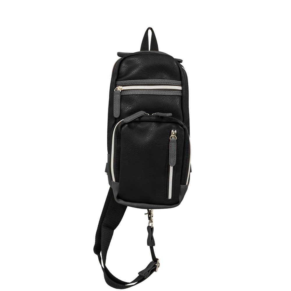 ボディバッグ メンズ かっこいい 通販 スマート フェイクレザー レディース 縦型 軽量 軽い コンパクト ワンショルダーバッグ シンプル カジュアル 通勤 通学 タブレット 収納 サブバッグ 旅行 トラベル アウトドア Vg 003 ブラック Backyard Family Jre Pointが