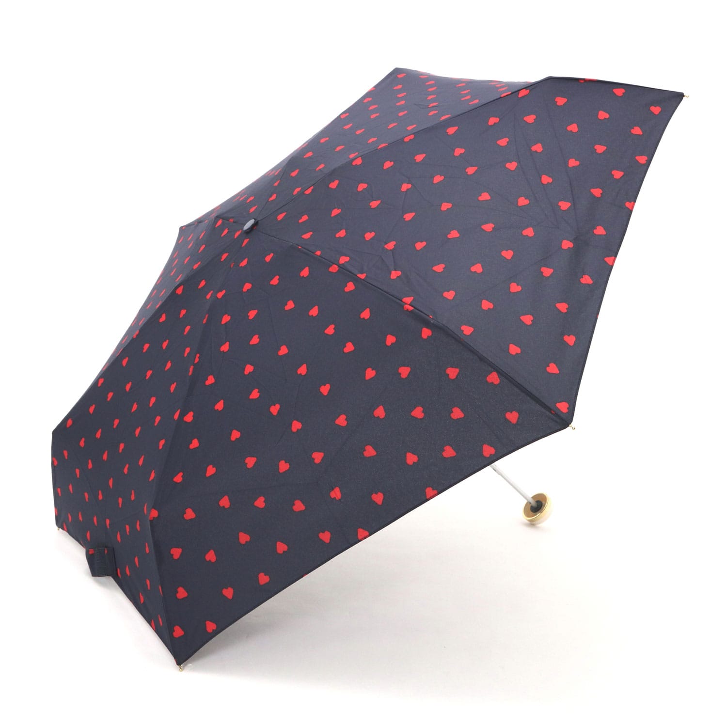 晴雨兼用 傘 日傘 軽量 コンパクト UVカット 折りたたみ 収納ケース 紺