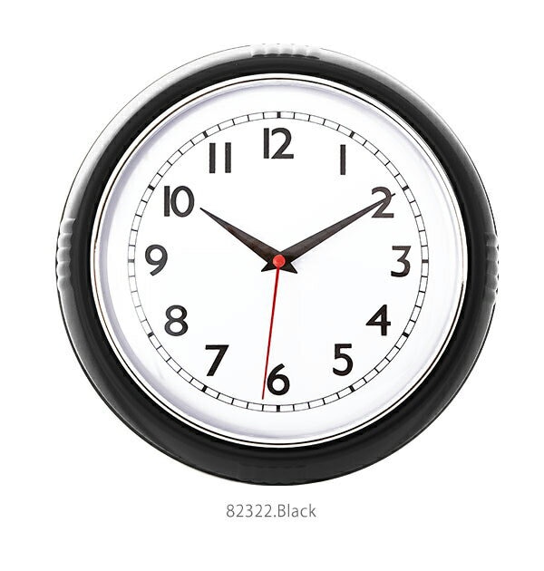 壁掛け時計 Zip ジップ 通販 おしゃれ かわいい シンプル スタイリッシュ アイボリー 黒 ブラック ピンク ブルー かべかけ時計 かべ掛け時計 壁掛時計 アンティーク調 アンティークデザイン レトロデザイン レトロ調 時計 クロック ウォールクロック 322 Black