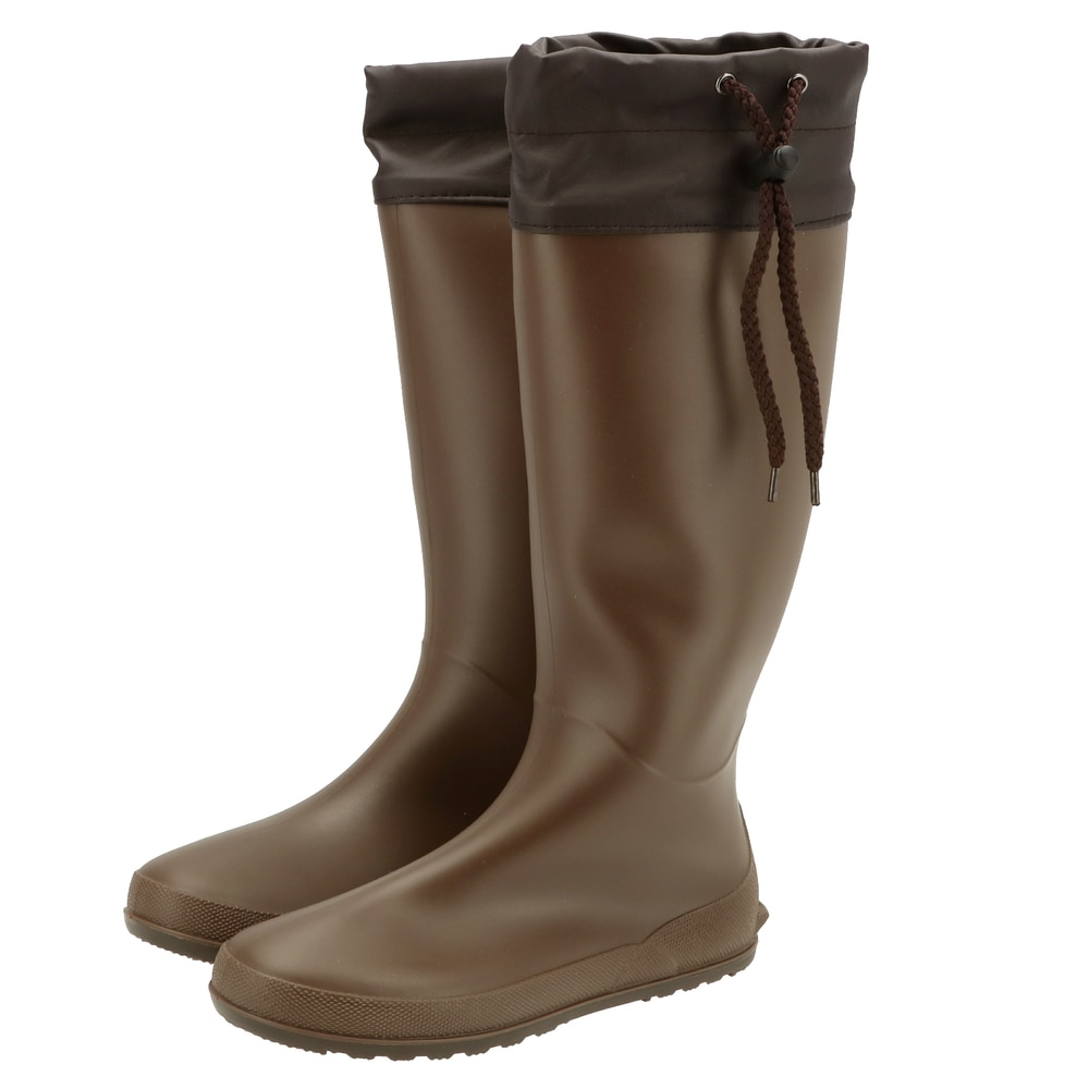 レインブーツ レディース ロング 通販 おしゃれ 折りたたみ 軽い 軽量 シンプル 無地 通勤 通学 折り畳み パッカブル ポケッタブル 携帯 持ち運び 収納 バッグ付き 防水 コンパクト Mサイズ 23 5 24 Lサイズ 24 5 長靴 レインシューズ ロングブーツ L24 24 5 40ブラウン