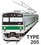 【鐵道商店】　鐵T（子供用 半袖）A-13「JR東日本 205系 埼京線」