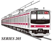 【鐵道商店】　鐵T（子供用 半袖）A-15「JR東日本 205系 京葉線」