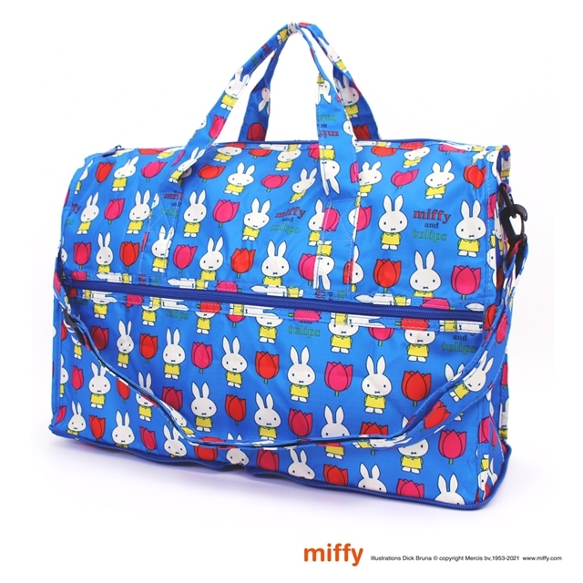 折りたたみ ボストンバッグ Mサイズ 中型 ミッフィー Miffy かわいい レディース うさぎ キャリーオン コンパクト 旅行 トラベル サブバッグ シフレ ハピタス H0002 B124 チューリップブルー シフレ Jremall店 Jre Pointが 貯まる 使える Jre Mall