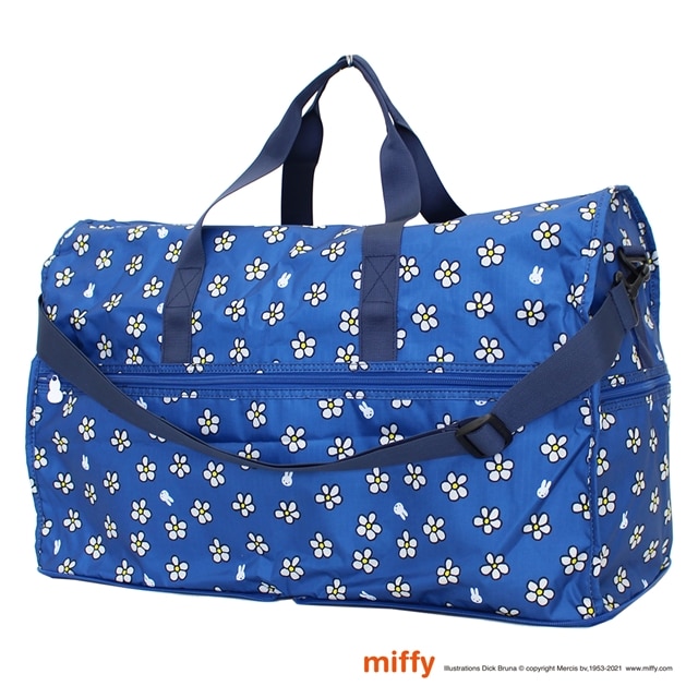 折りたたみ ボストンバッグ Lサイズ 大型 ミッフィー Miffy かわいい レディース うさぎ キャリーオン コンパクト 旅行 トラベル サブバッグ シフレ ハピタス H0004 B101 フラワーブルー シフレ Jremall店 Jre Pointが 貯まる 使える Jre Mall