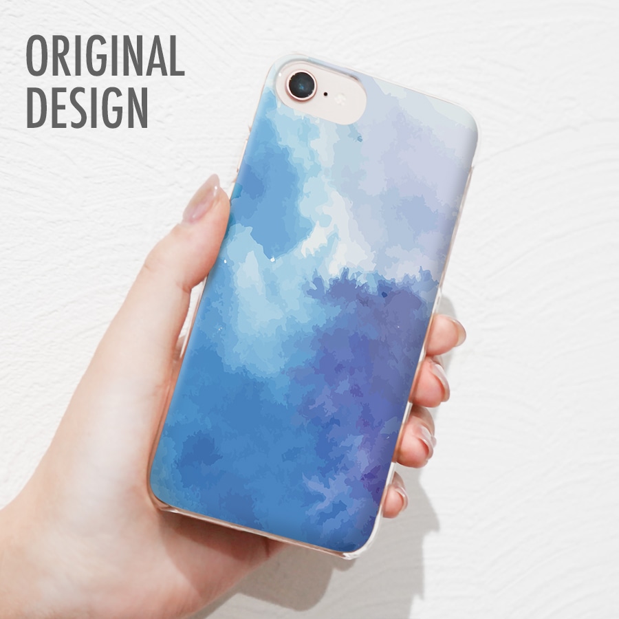メール便 送料無料 多機種対応 Iphone Xperia Aquos Arrows アイフォン エクスペリア アクオス アローズ スマホケース スマホケース 淡いデザイン 青 水彩 絵の具 絵具 Nextore Jre Mall