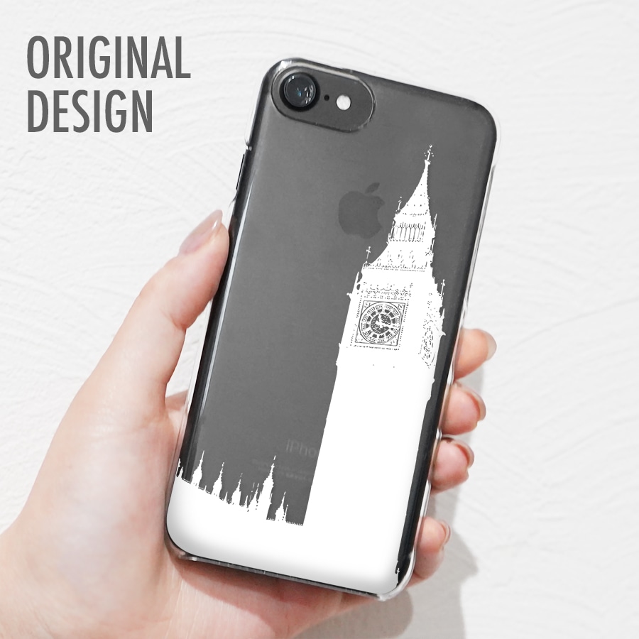 メール便 送料無料 多機種対応 Iphone Xperia Aquos Arrows アイフォン エクスペリア アクオス アローズ スマホケース スマホケース アルバート時計塔イラスト風 白 Nextore Jre Mall